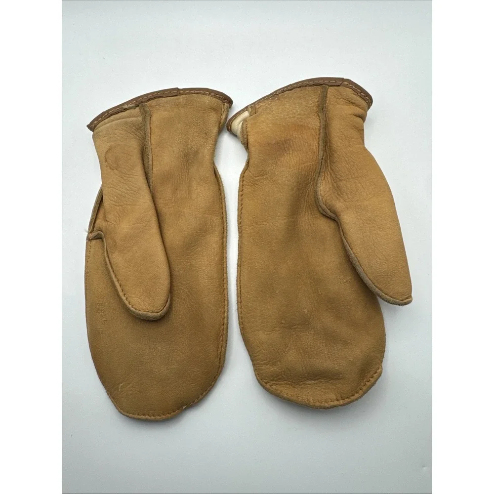 Snowfall Women's Leather Mittens Fleece-Lined Pairs 3.5 x 8 Inch